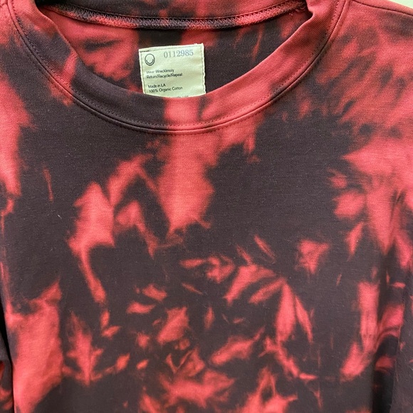 Hand-dyed ForDays Modern Crop Sweatshirt -Eggplant - Picture 3 of 4